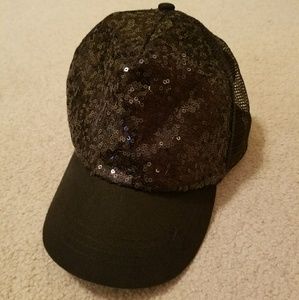 Black Sparkly Cap